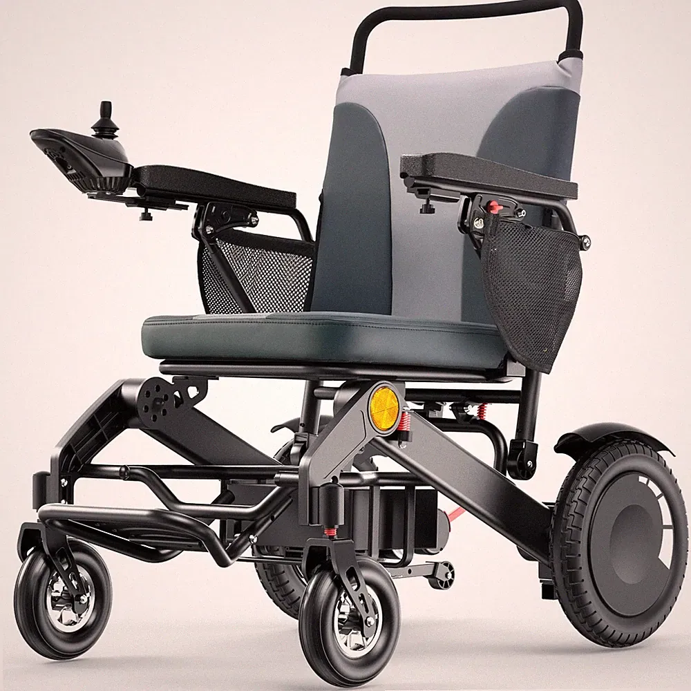 30 Mile Range Foldable Electric Wheelchairs for Adults & Seniors, Silver