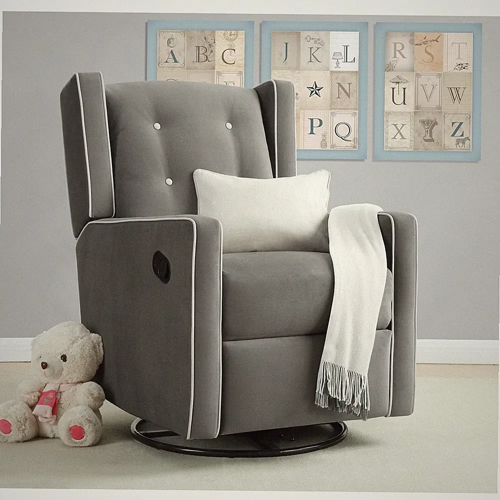 Baby Relax Mikayla 4-in-1 Nursery Swivel Glider Rocker Recliner